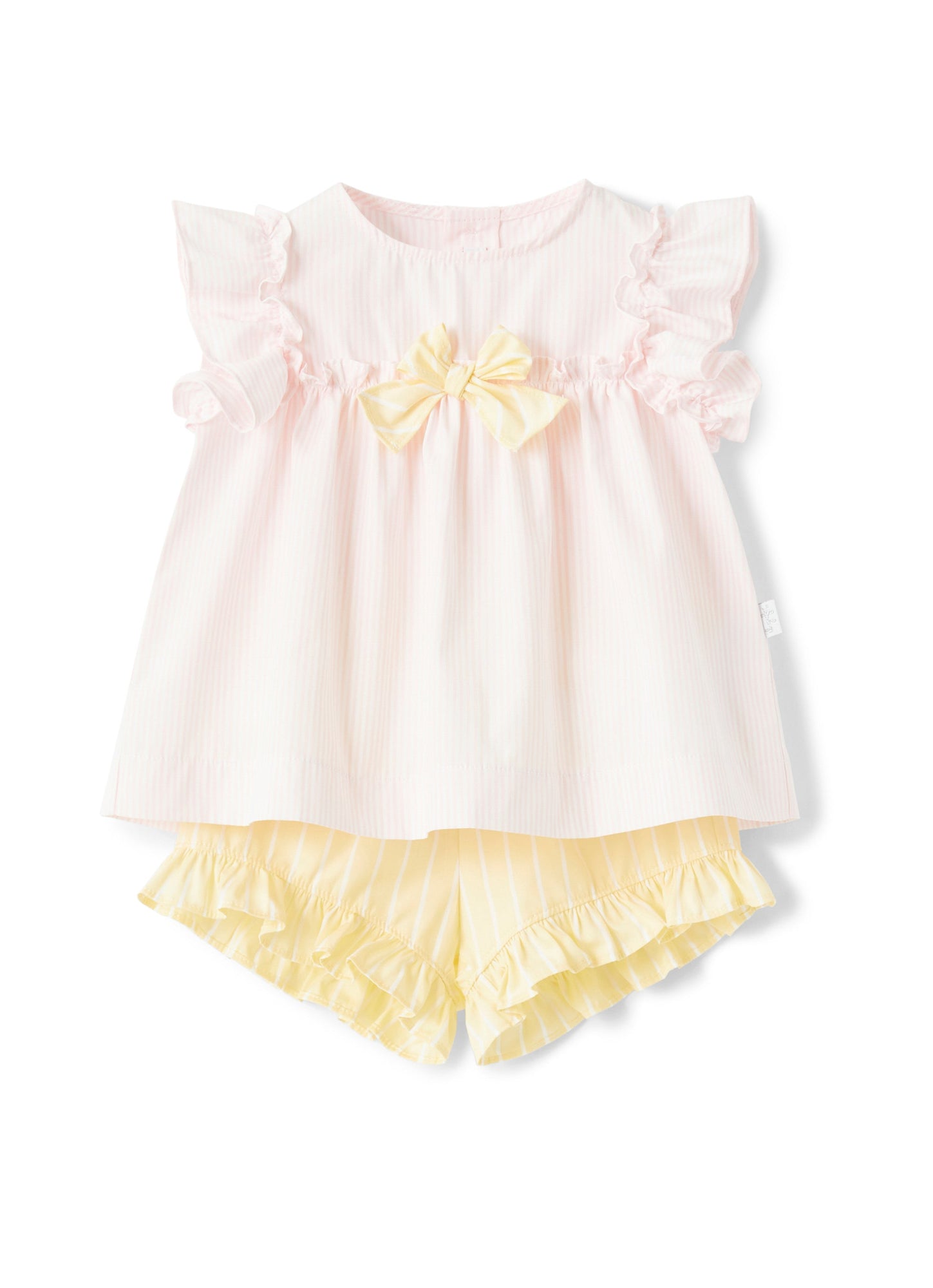 Baby Girls | Two-Piece Suit with Stripes | Pink Perla Limonata