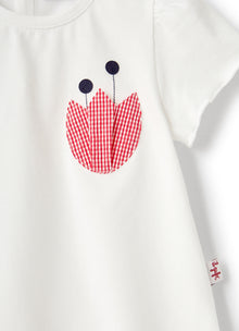Micro Vichy Check Suit | White/Strawberry Red
