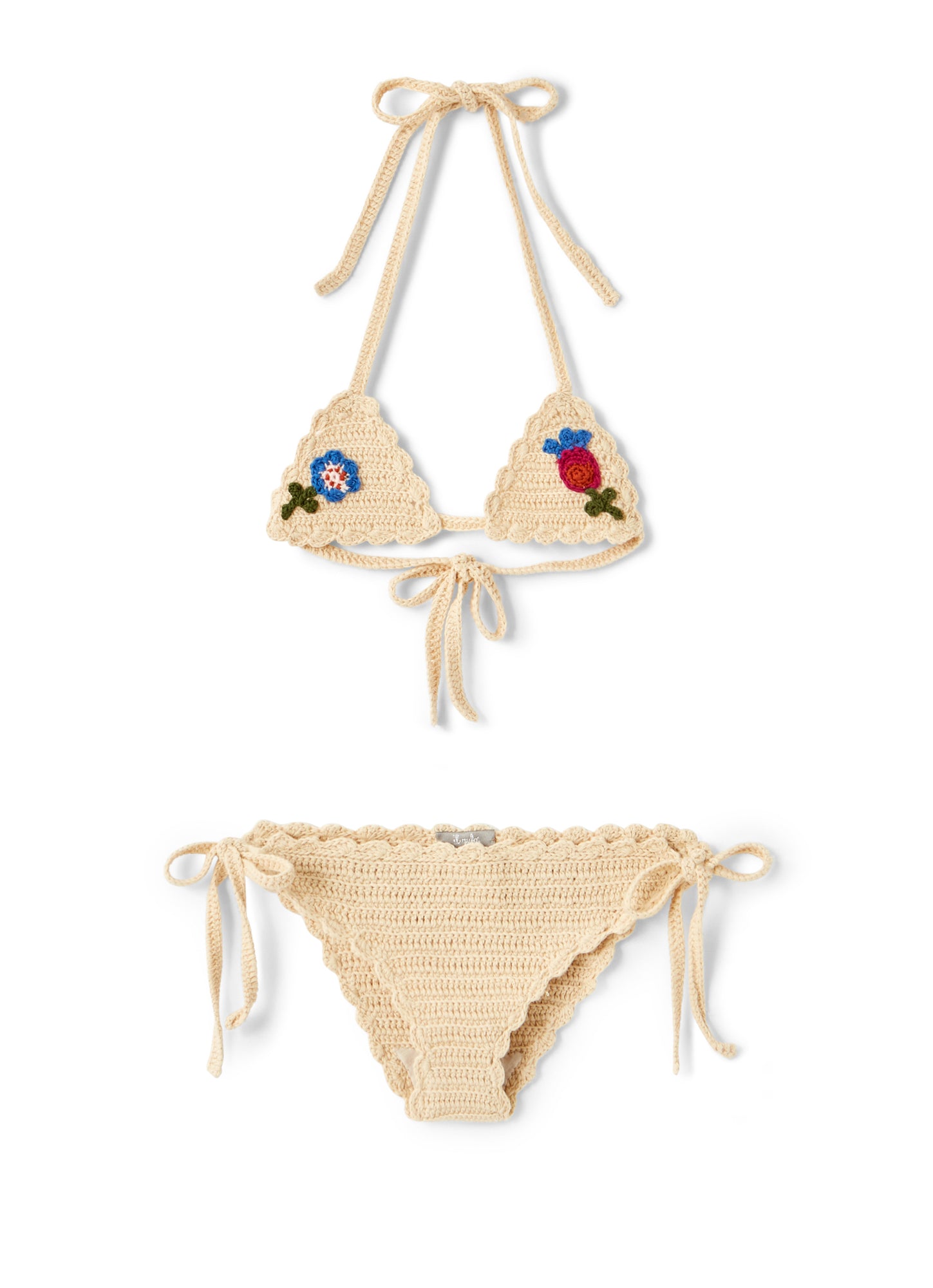 Girls | Crochet Swimsuit with Flowers | Pulcino