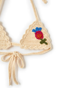 Crochet Swimsuit with Flowers | Pulcino