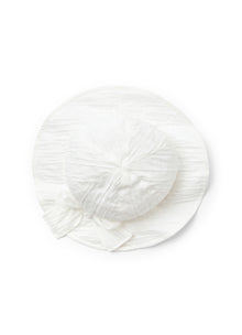 Cotton Froisse Hat | White