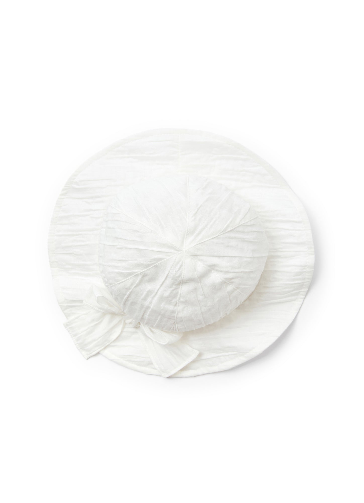 Cotton Froisse Hat | White