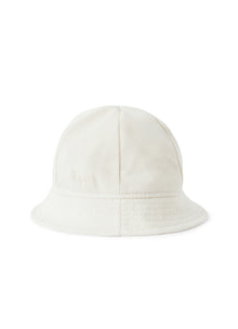 Piquet Cotton Newborn Baby Hat | Shell White