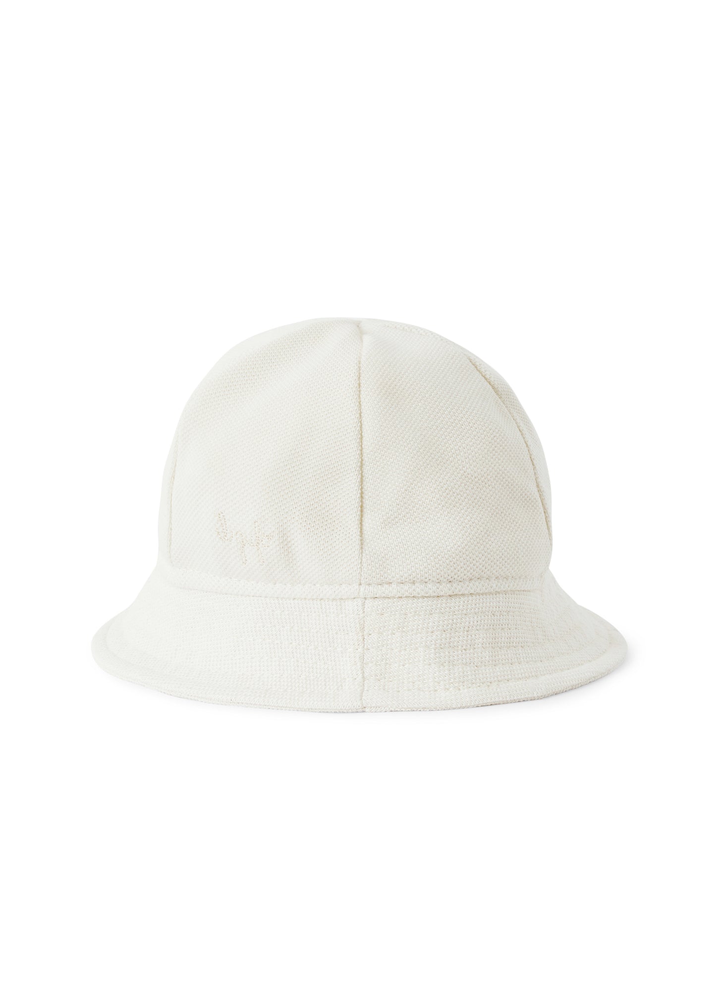 Piquet Cotton Newborn Baby Hat | Shell White