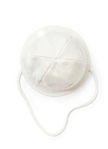 Piquet Cotton Newborn Baby Hat | Shell White