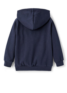 Sweatshirt with Hood And Front Zip | Blue/Azzurro