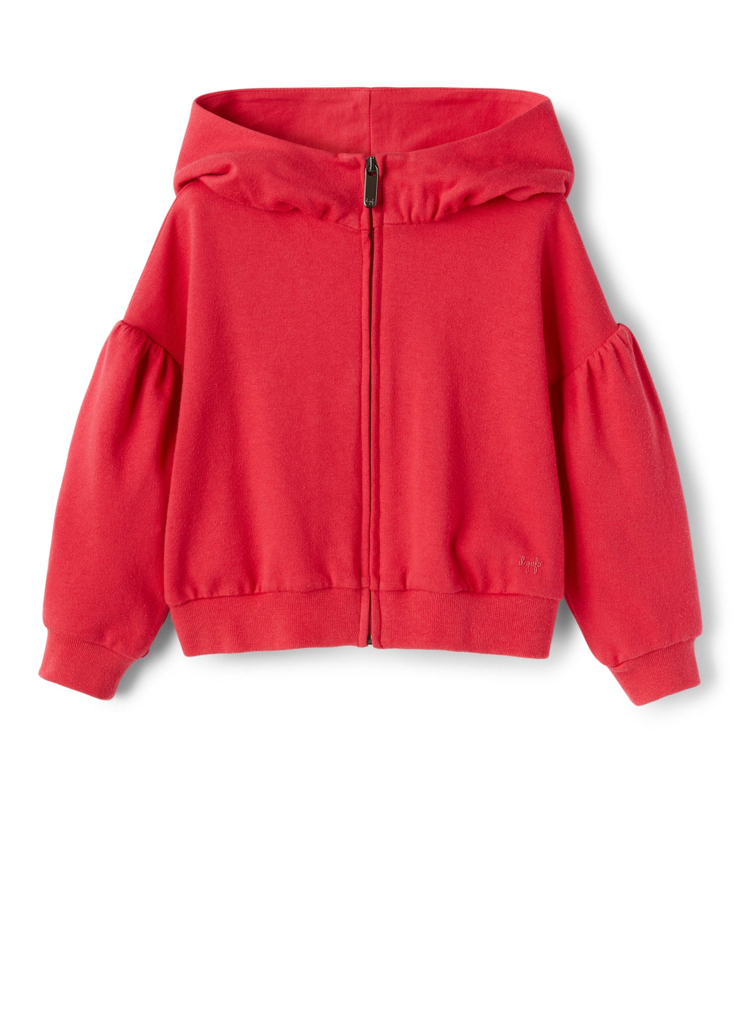 Girls | Sweatshirt with Balloon Sleeve | Red Carminio