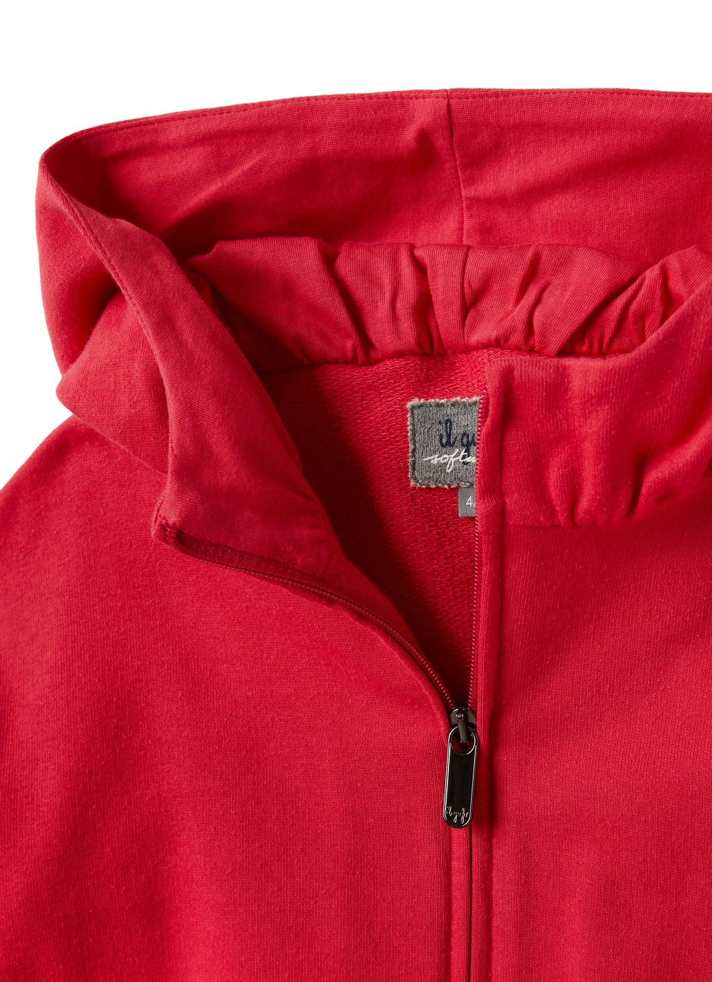 Sweatshirt with Balloon Sleeve | Rosso Carminio