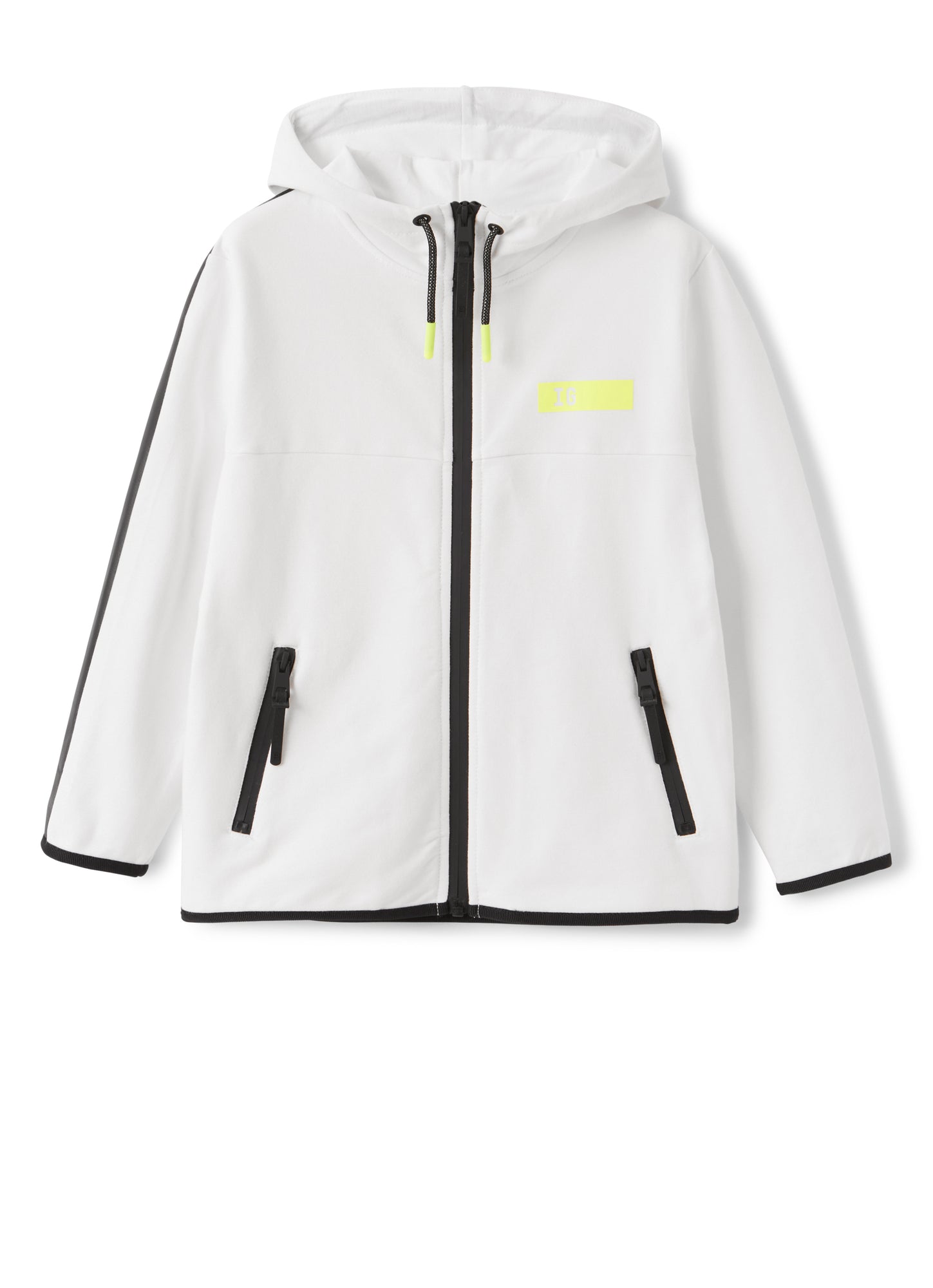 Sweatshirt with Taping | White/Chick Yellow