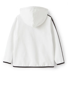 Sweatshirt with Taping | White/Chick Yellow
