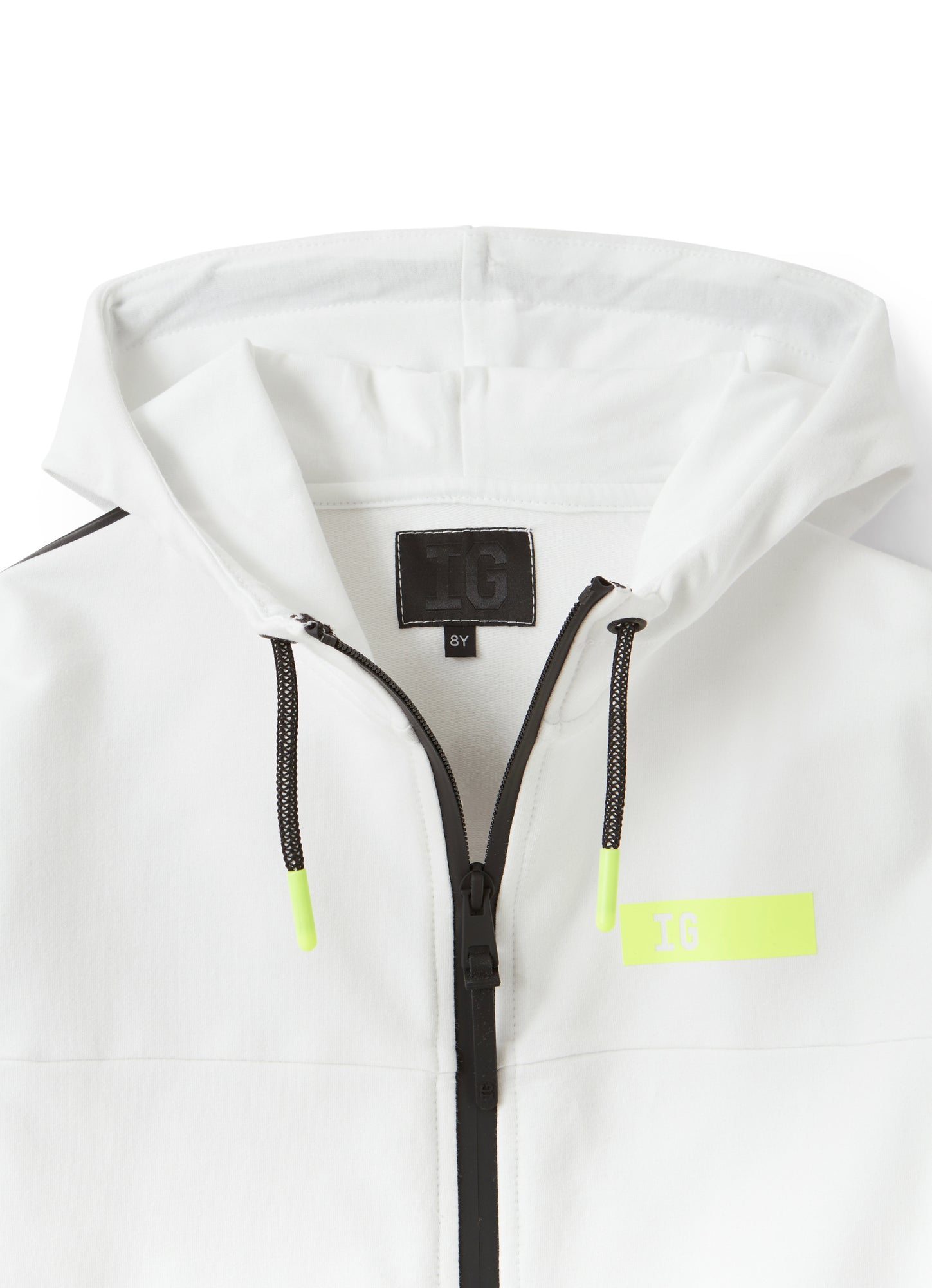 Sweatshirt with Taping | White/Chick Yellow