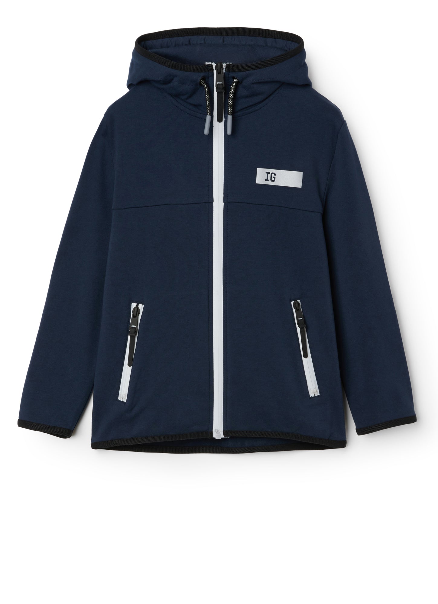 Sweatshirt with Contrasting Taping | Blue/Silver
