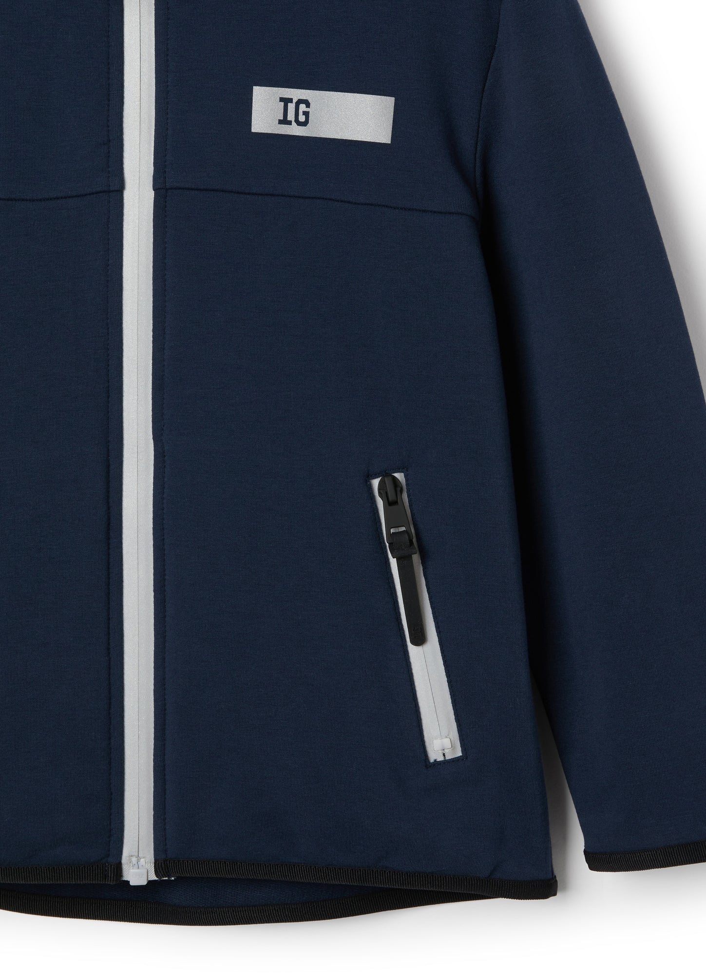 Sweatshirt with Contrasting Taping | Blue/Silver