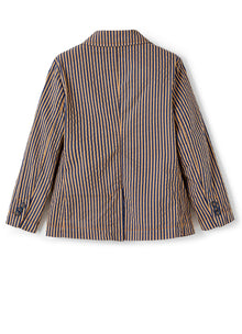 Technical Effect Seersucker Blazer | Crusca/Blue Aperto