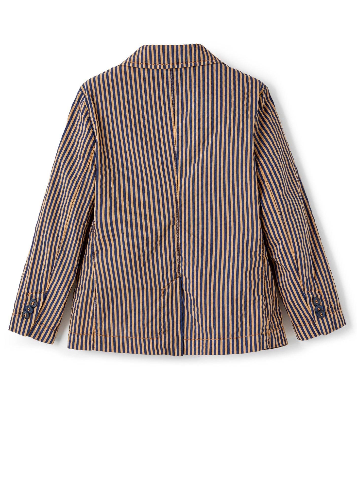 Technical Effect Seersucker Blazer | Crusca/Blue Aperto