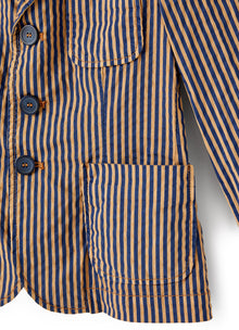 Technical Effect Seersucker Blazer | Crusca/Blue Aperto