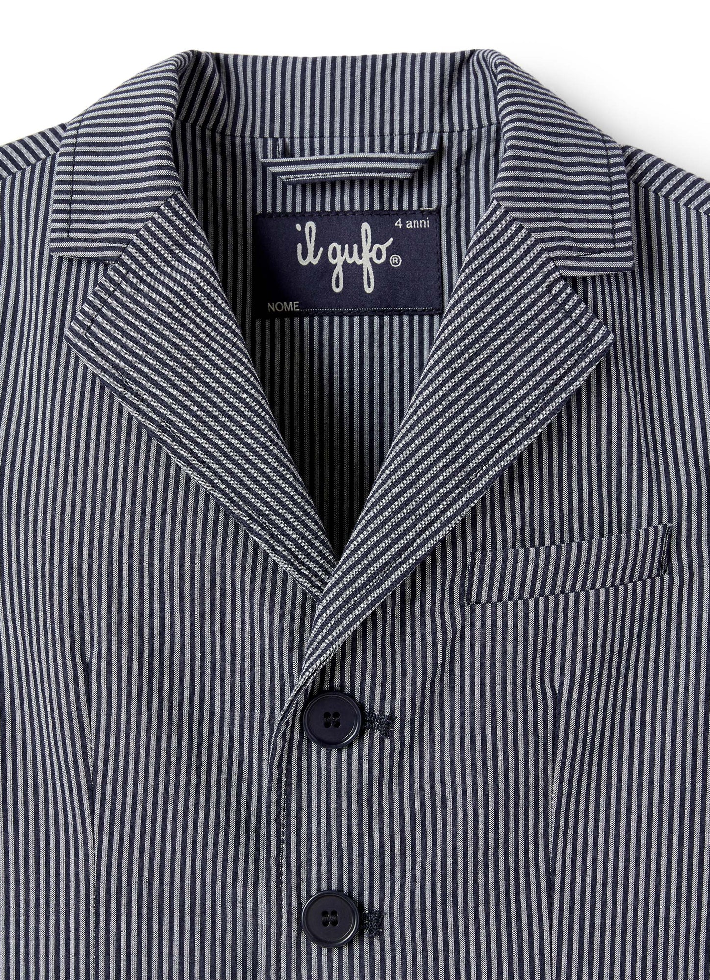 Striped Seersucker Blazer | Blue Riga