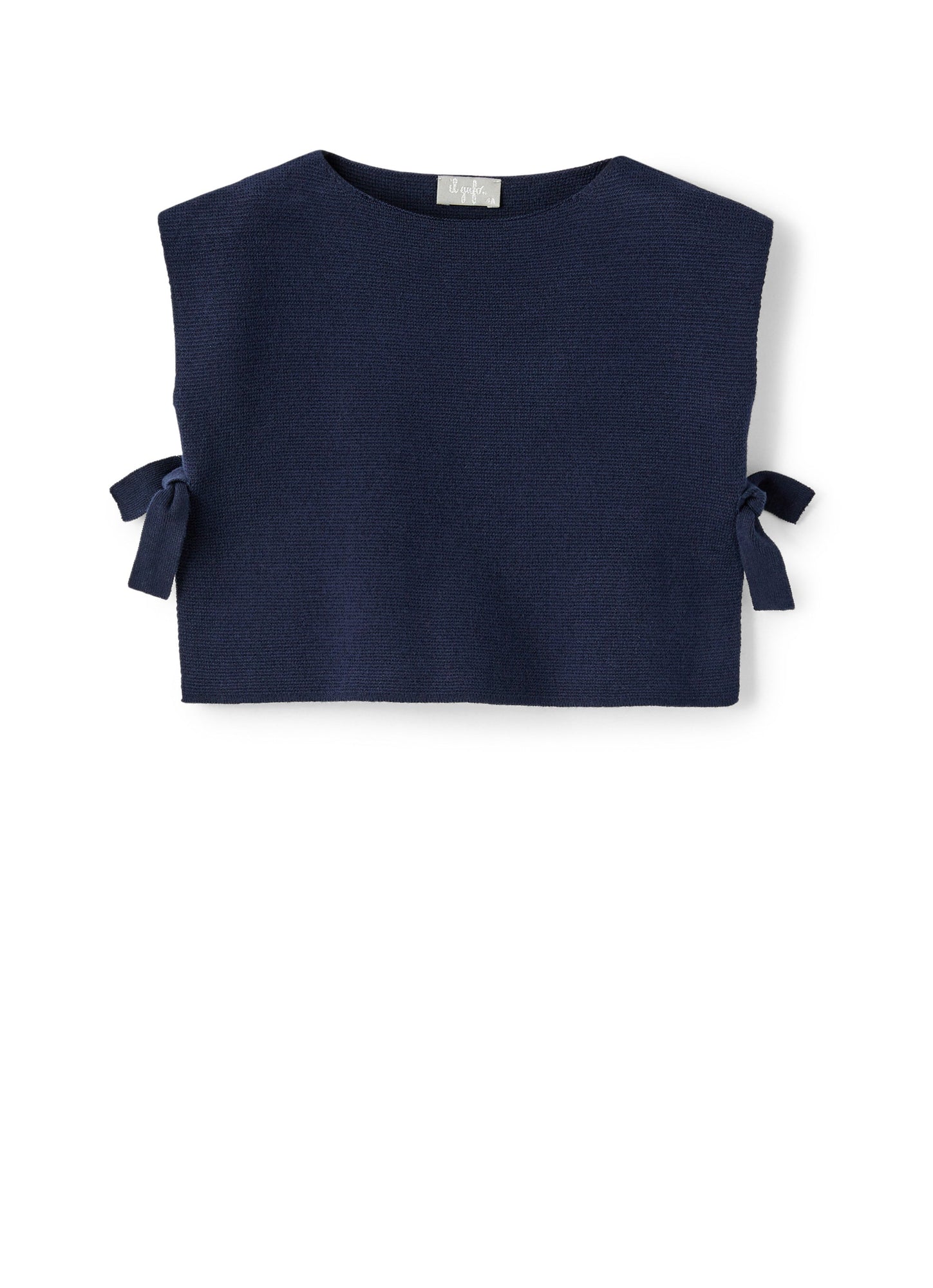 Girls | Organic Cotton Vest with Bows | Blue