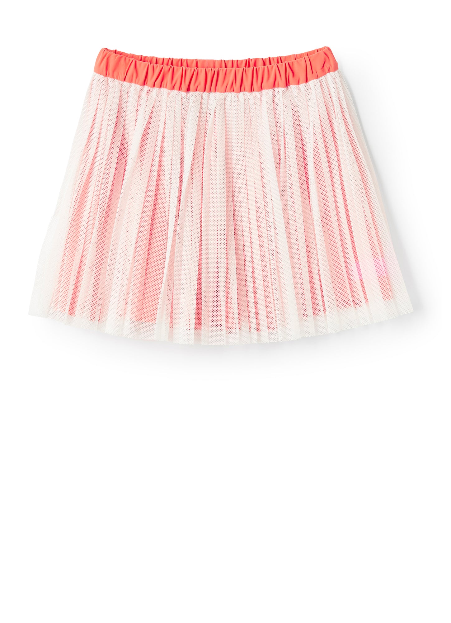 Mesh Skirt with Shorts | Carota/Rosa Fluorescente