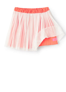 Mesh Skirt with Shorts | Carota/Rosa Fluorescente