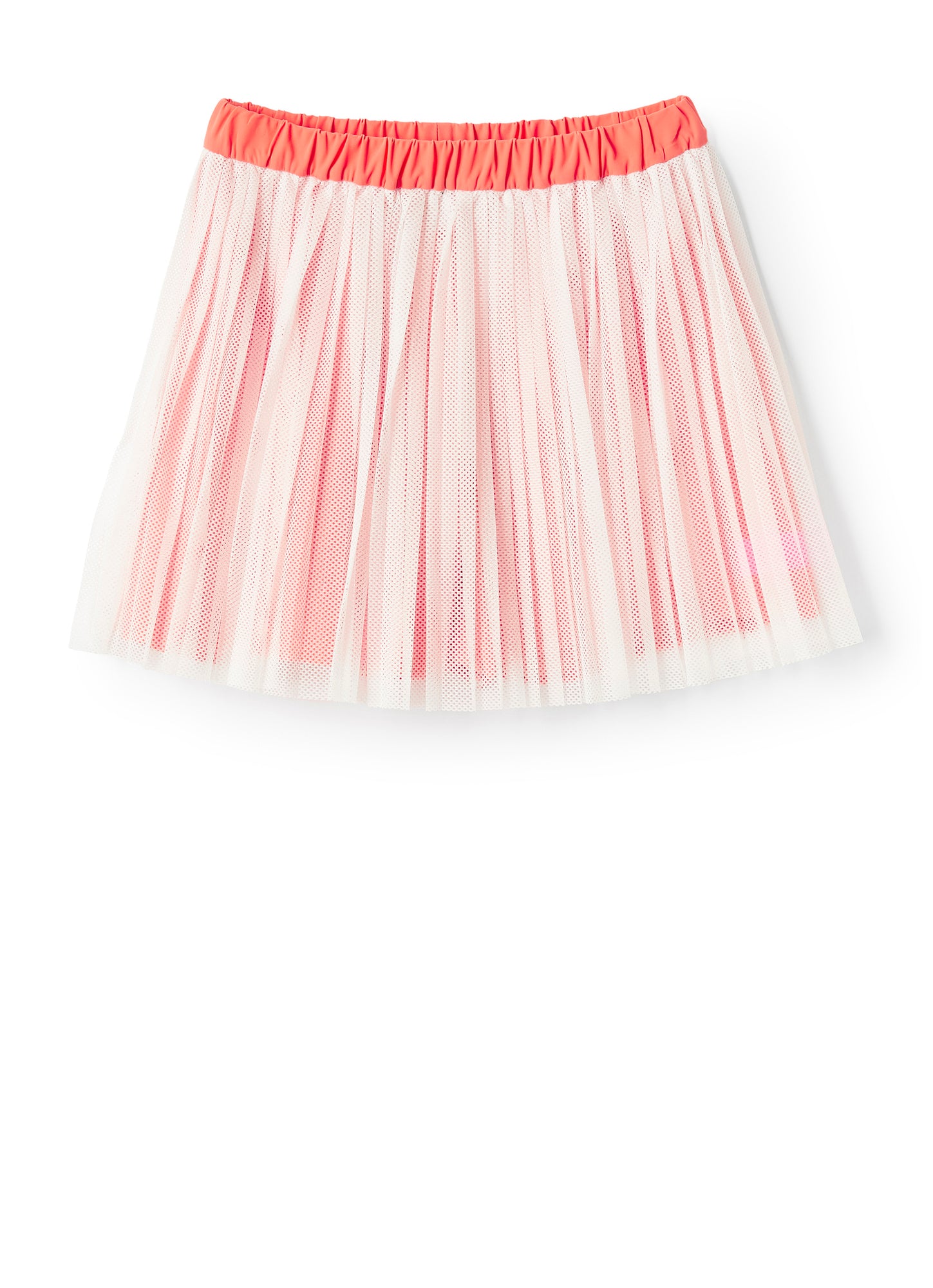 Mesh Skirt with Shorts | Carota/Rosa Fluorescente