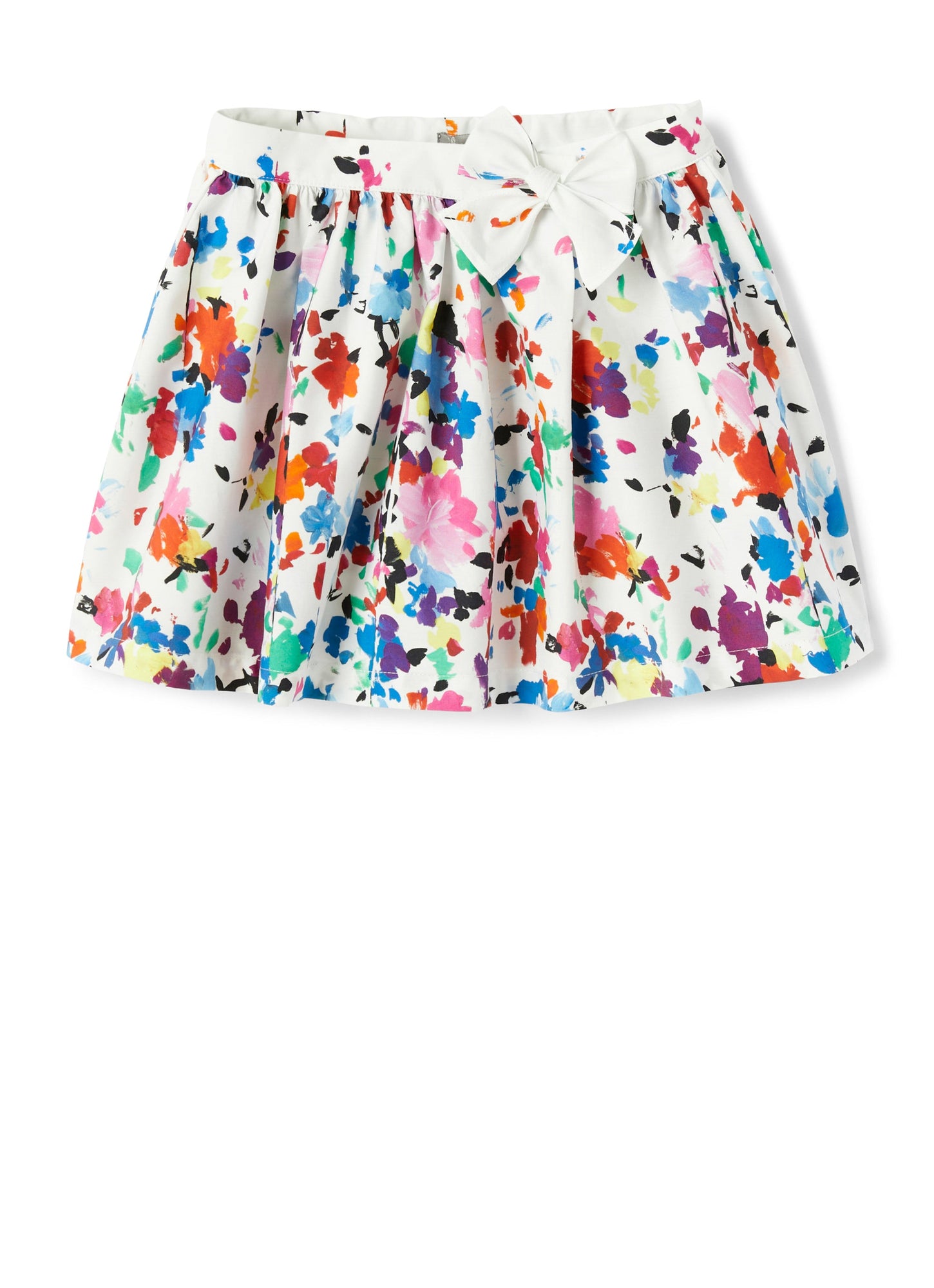 Girls | Circle Skirt with Abstract Flowers | Multicolor