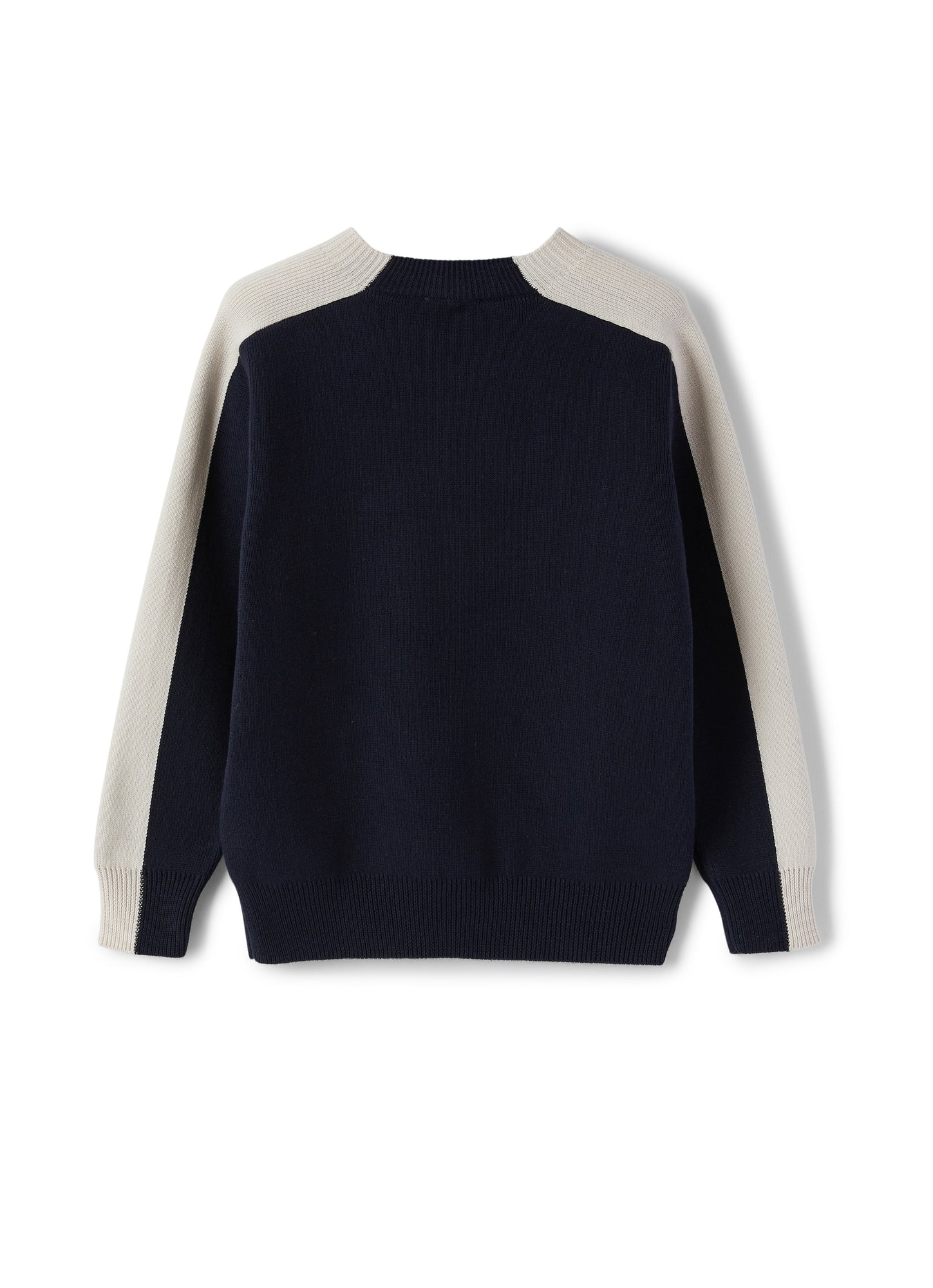 Sweater with Side Band | Blue/Milk