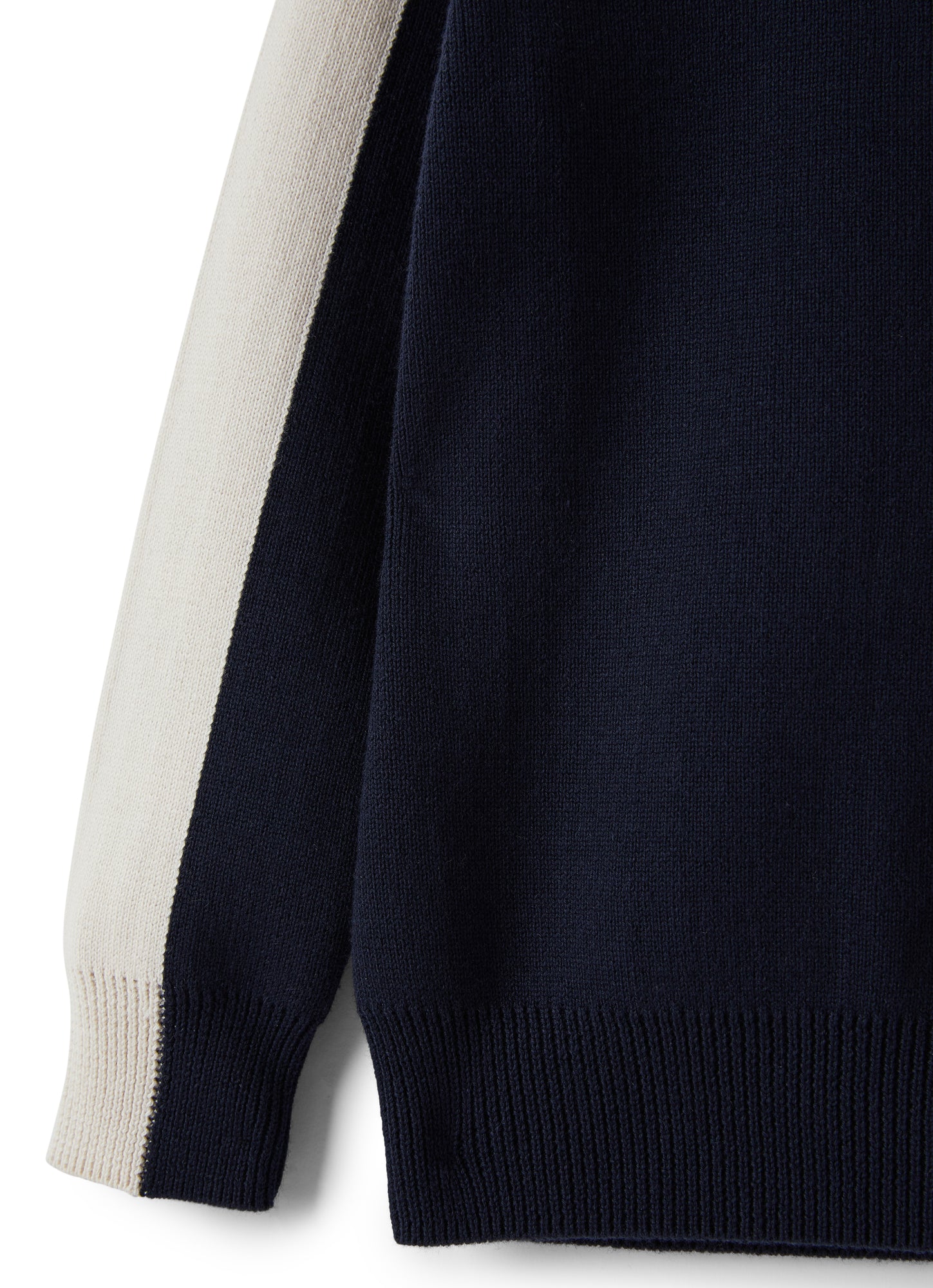 Sweater with Side Band | Blue/Milk