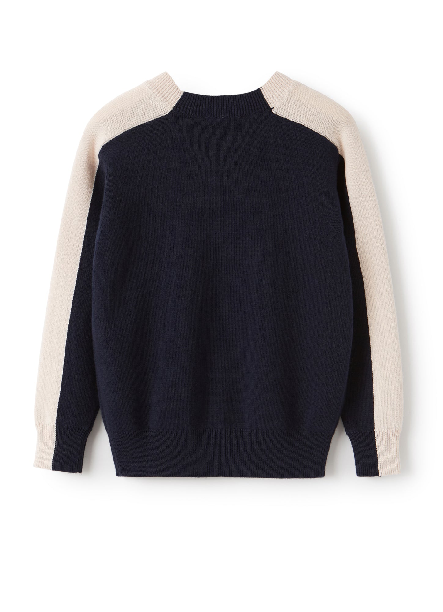 Sweater with Side Band | Blue/Milk