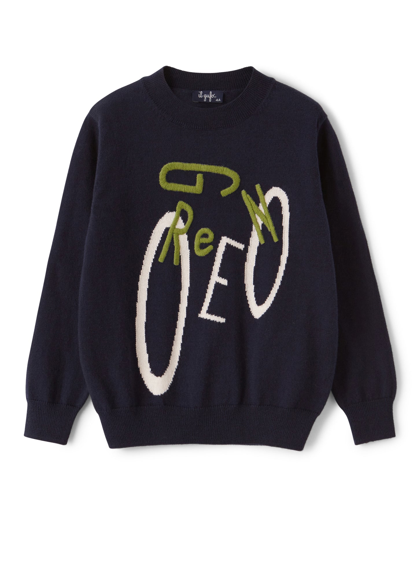 Boys | Sweater with Lettering | Blue Ginepro