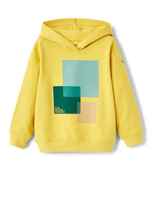 Printed Hoodie | Giallo Acido/Teal