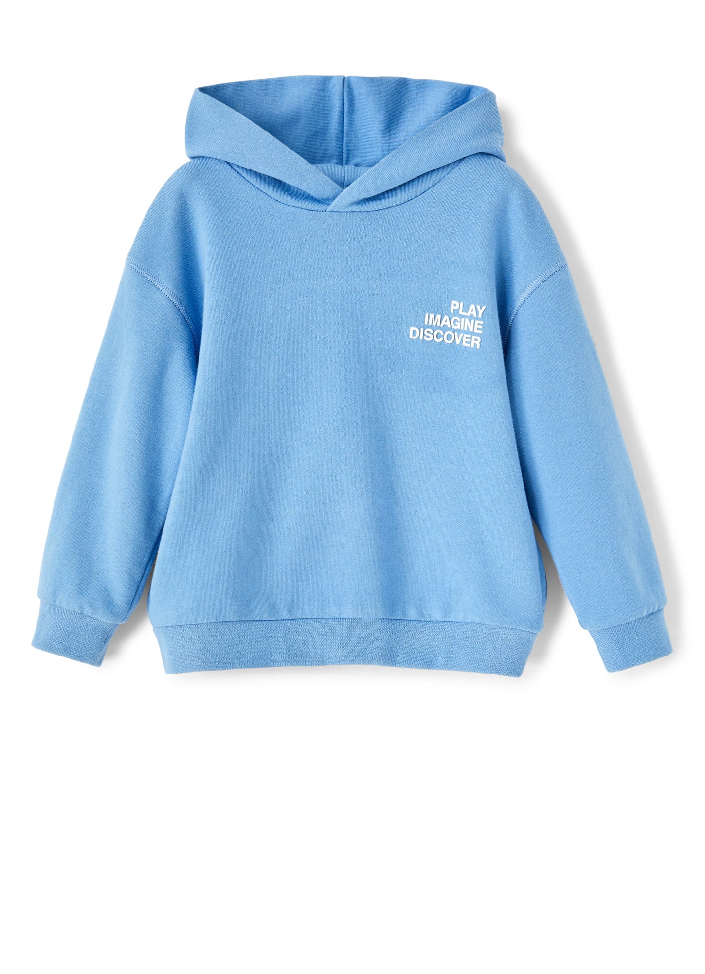 Boys | Sweatshirt with Hood and Printed Sentence | Azzurro Milk