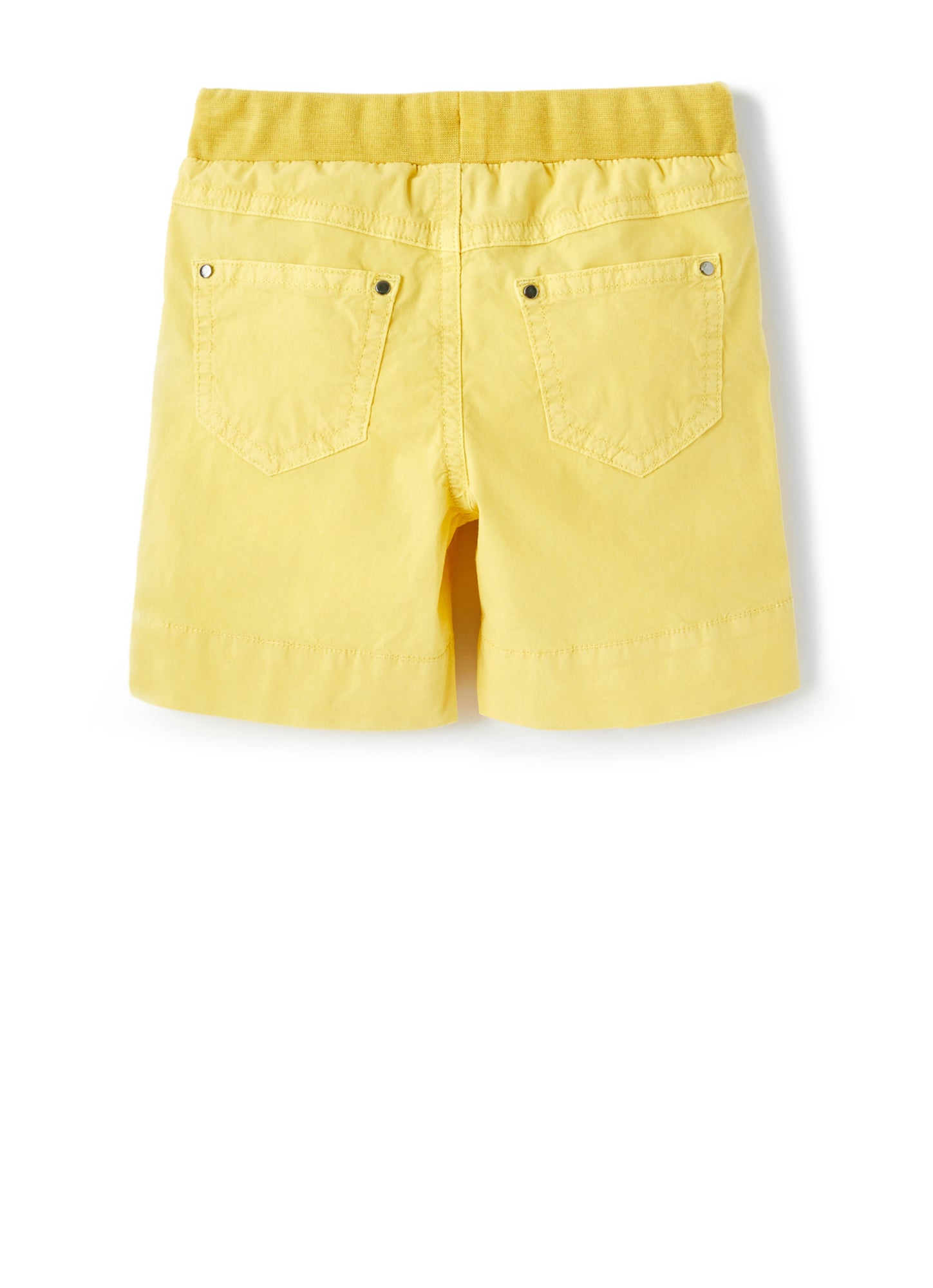 Poplin Bermuda Shorts with Elastic | Giallo Acido
