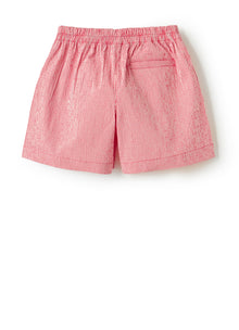 Micro Vichy Bermuda Shorts | Rosso Carminio
