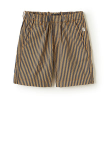Technical Seersucker Bermuda Shorts | Crusca/Blue Aperto