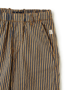 Technical Seersucker Bermuda Shorts | Crusca/Blue Aperto