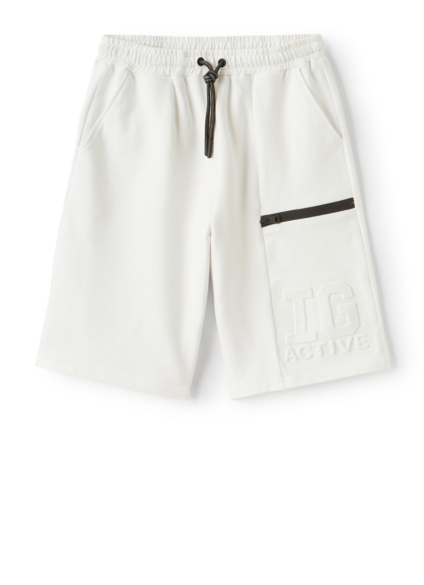 Embossed Logo Shorts | White