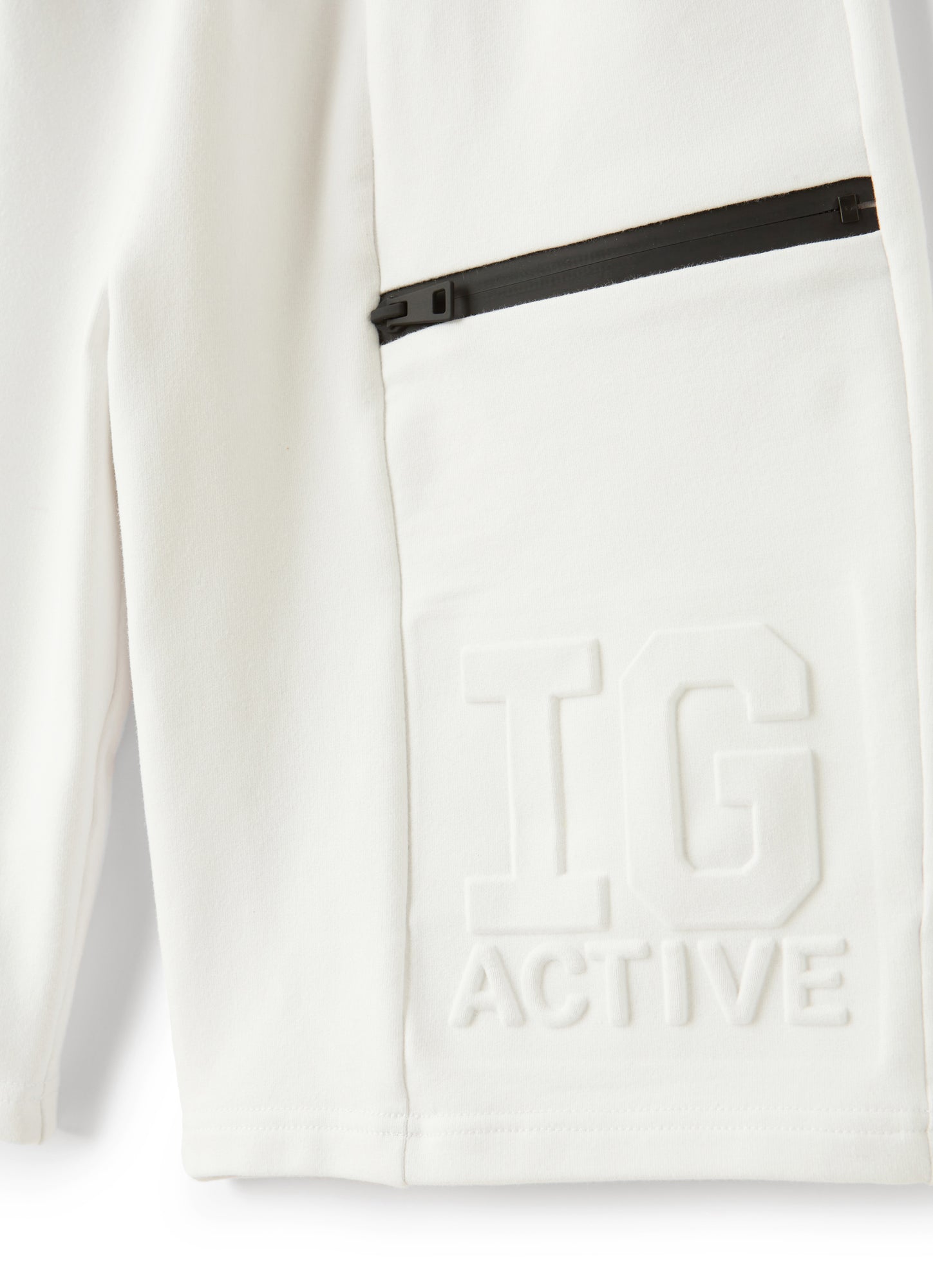 Embossed Logo Shorts | White