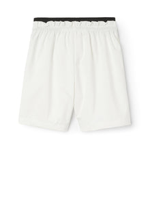 Technical Nylon Bermuda Shorts | White/Strawberry Red