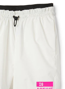 Technical Nylon Bermuda Shorts | White/Strawberry Red