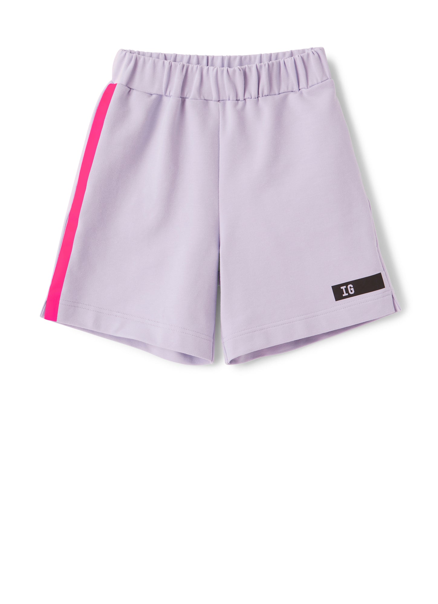 Girls | Fleece Bermuda Shorts with Taping | Passiflora Pink Fluorescente