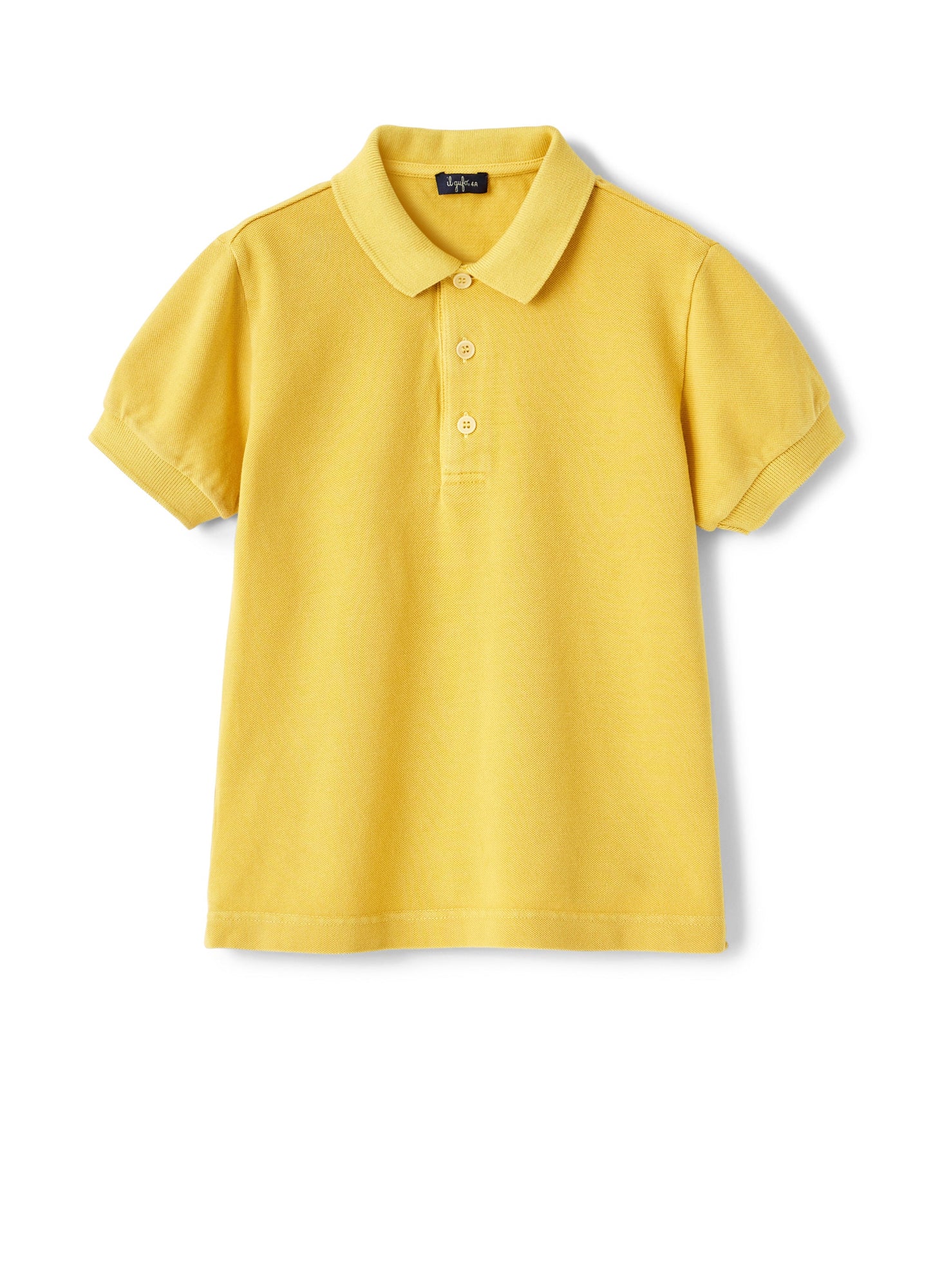 Boys | Piquet Cotton Polo Shirt | Yellow Acido