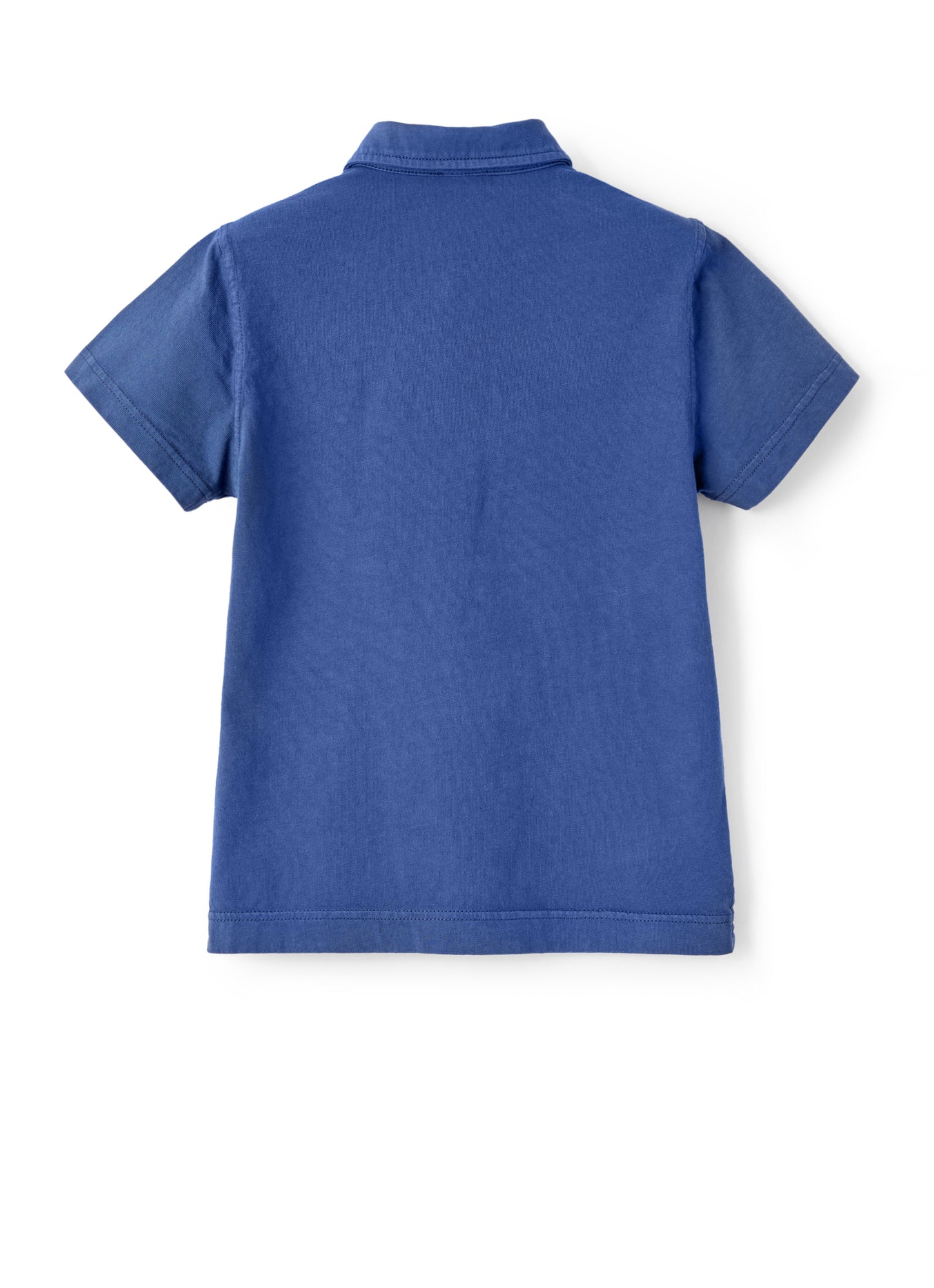 Organic Cotton Polo Shirt | Celeste Scuro