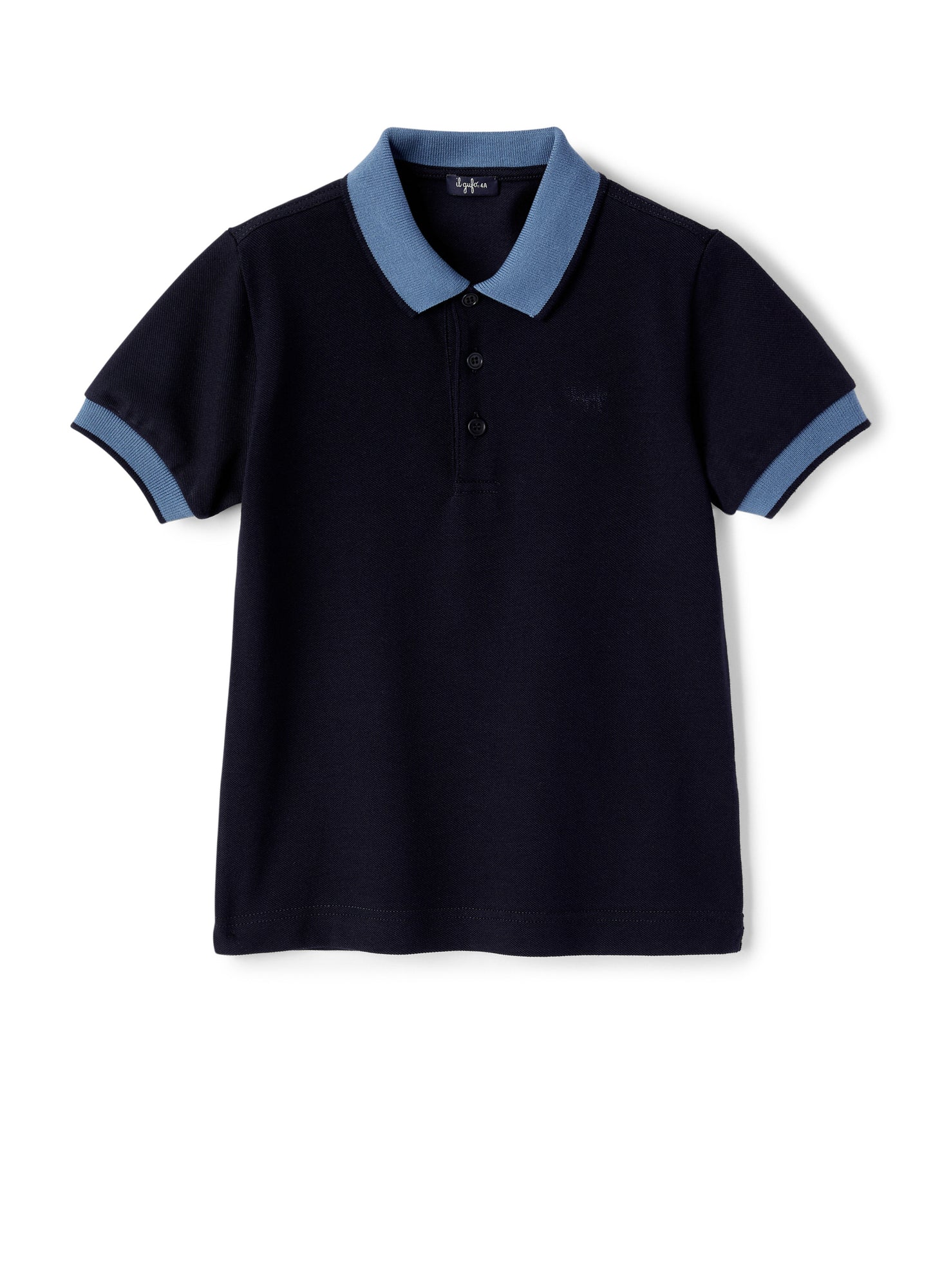 Boys | Piquet Polo Shirt with Contrasting Details | Blue Anice