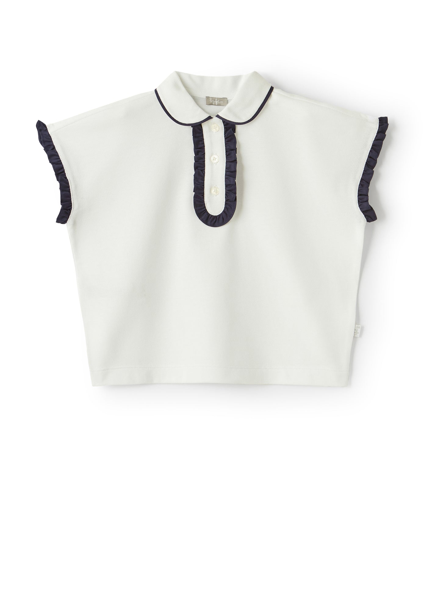 Polo Shirt with Profiles | White/Blue