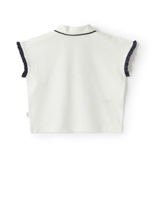 Polo Shirt with Profiles | White/Blue
