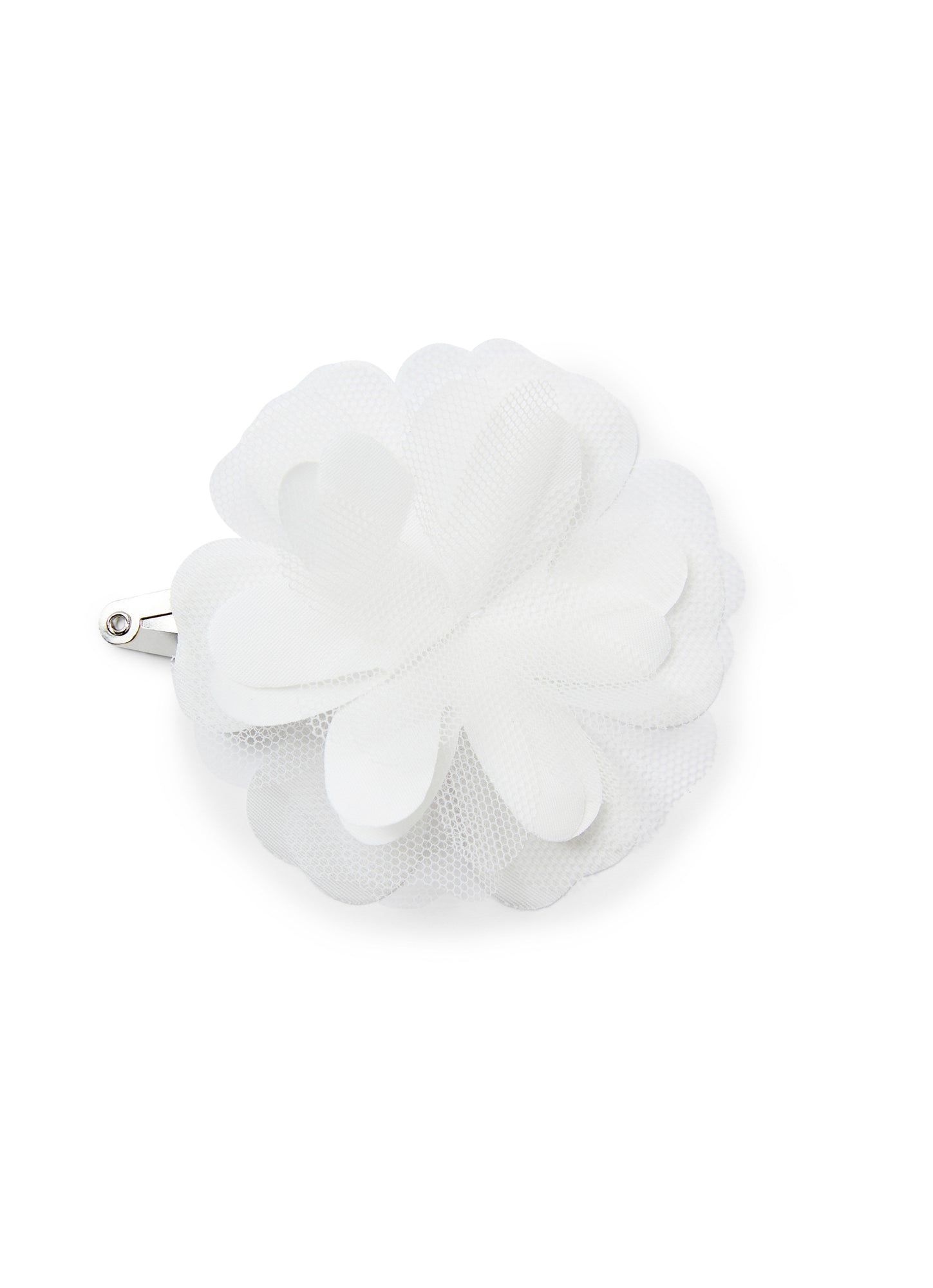 Girls | Hair Clip with Maxi Flower | White Milk