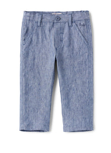 Light Linen Trousers | Celeste Scuro