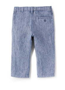 Light Linen Trousers | Celeste Scuro