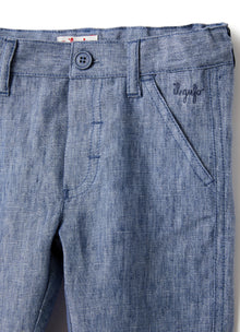 Light Linen Trousers | Celeste Scuro